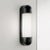 Art Deco Satin Black With Matt Opal Glass Bathroom Wall Light For Sale - Image 3 of 5