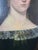 Antique 19th Century American Folk Art Oil Painting Portrait of a Woman in Black For Sale In Los Angeles - Image 6 of 17