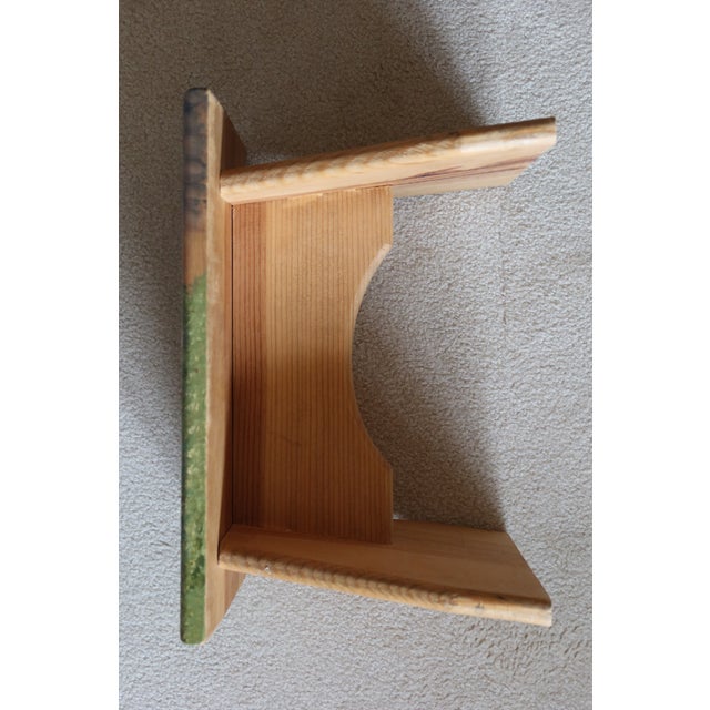 Late 20th Century Folk Art Hand Painted Foot Stool For Sale - Image 5 of 5