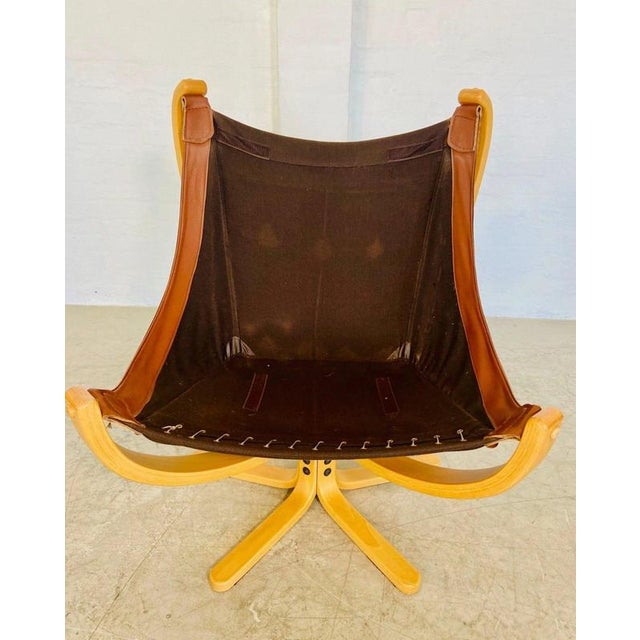 Vintage Danish Svend Skipper Swivel Lounge Chair in Cognac Leather, 1970s For Sale - Image 18 of 18