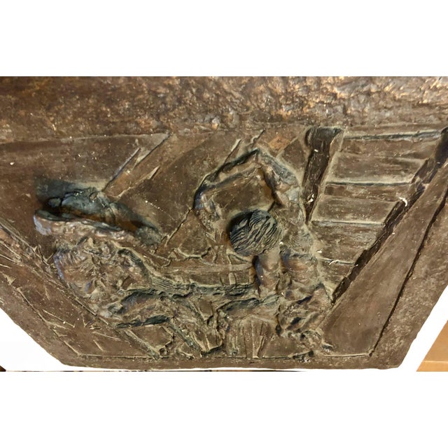 Unknown, Large Bronze Bas Relief Danse Macabre Expressionist Sculpture Totentantz For Sale In Miami - Image 6 of 10