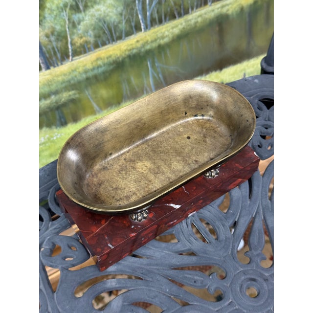 Red 19th Century Roman Grand Tour Tub on Rossi Marble Base, Antique For Sale - Image 8 of 12