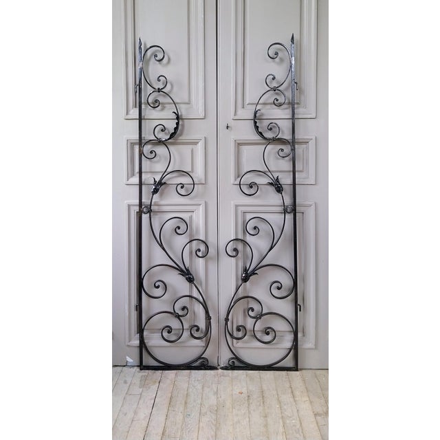 Antique Art Deco Wrought Iron Doors, 1890s, Set of 2 For Sale - Image 5 of 5