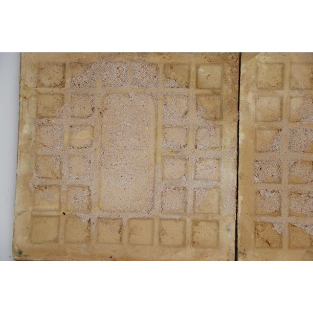 19th Century Set of Four Geometric Mediterranean Large Tiles, Portuguese For Sale - Image 15 of 15