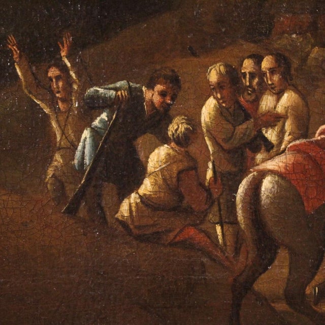 Landscape with Wayfarers, 1750, Oil on Canvas, Framed For Sale - Image 14 of 16