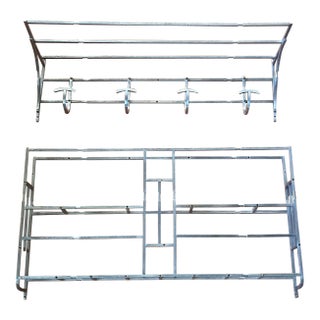 French Art Deco All Aluminum Coat Rack, Hall Tree Ca. 1940 For Sale