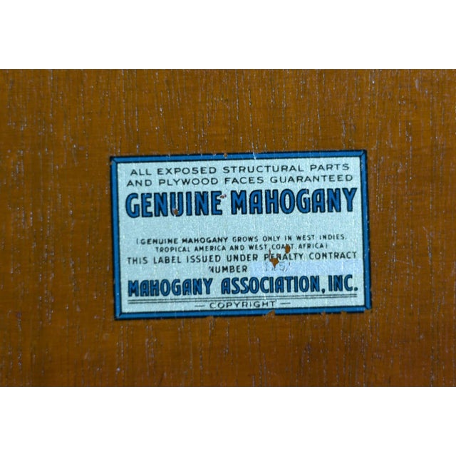 Mid Century Federal Style Mahogany Curve Front Chest For Sale - Image 12 of 14
