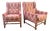 Late 20th Century Georgian Style Modern Wingback Chairs, a Pair For Sale