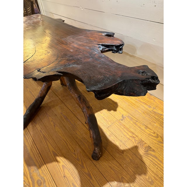 Late 20th Century Studio Style Tree Trunk Table For Sale In Philadelphia - Image 6 of 12