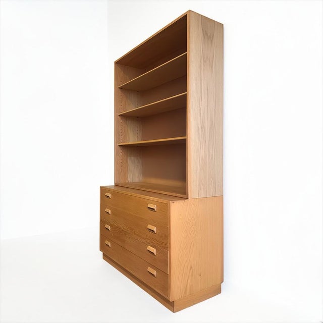 1960s Book-Shelf with Chest of Drawers in Oak by Borge Mogensen for Soborg, Denmark, 1960s For Sale - Image 5 of 18