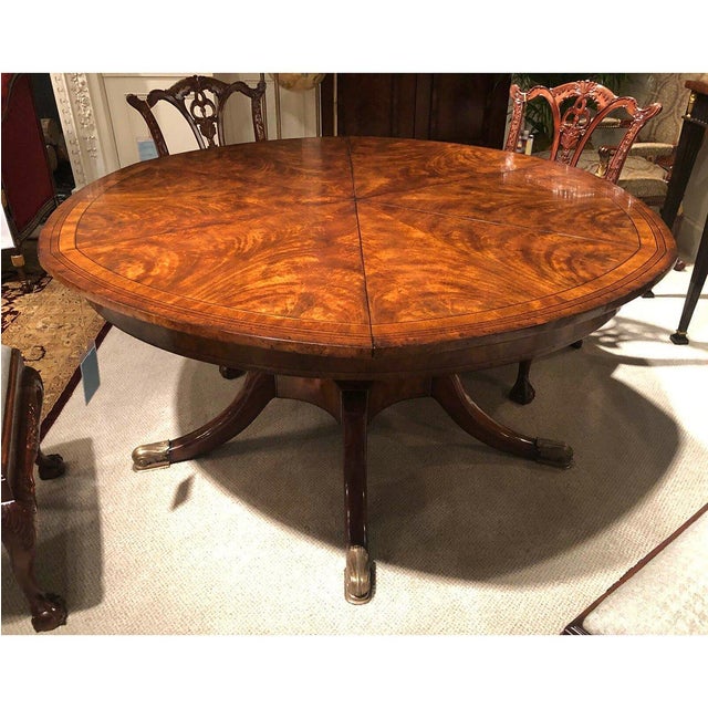 Brown Regency Mahogany Extension Dining Table For Sale - Image 8 of 16