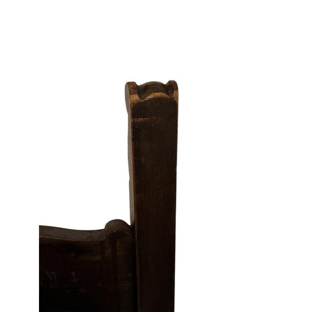 Coffee 1950s Vintage Italian Throne Chair For Sale - Image 8 of 14