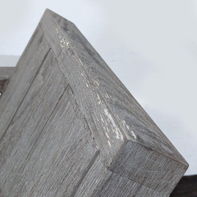 Wood Restoration Hardware Weathered Teak Modern Outdoor Chair For Sale - Image 7 of 7
