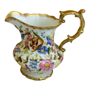 1950s Hammersley Co. Bone China Queen Anne Floral Milk Cream Jug Pitcher Creamer 13166