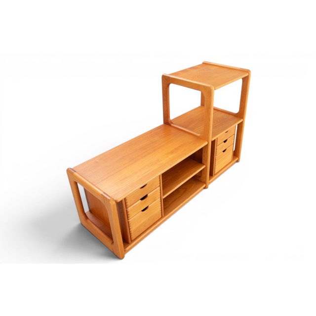 Mid-Century Modern 1970s Hi-Fi Record Shelf in Solid Teak For Sale - Image 3 of 4