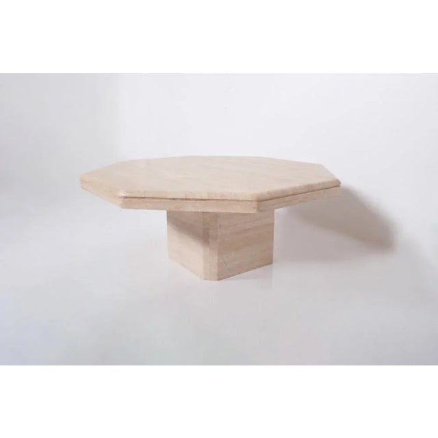 Vintage Italian Travertine Coffee Table For Sale - Image 3 of 9