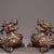 Metal Pair of Antique Gilt Bronze Pixiu Statues, Mythical Beast Figures, 5.98kg For Sale - Image 7 of 9