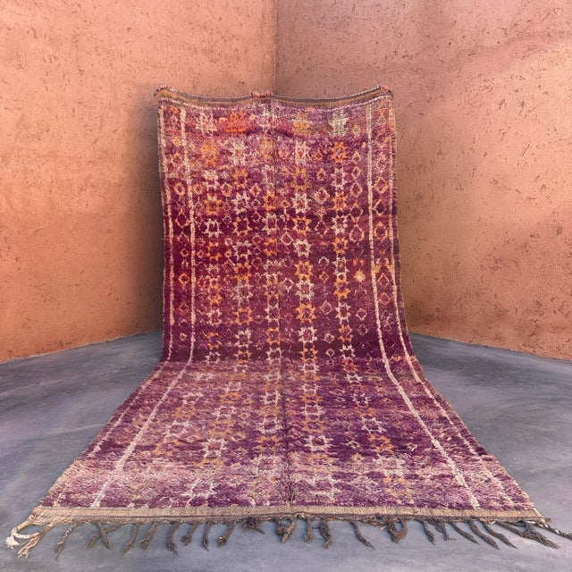 Purple Moroccan Purple Moroccan Rug - 6'0" X 12'7" Ft For Sale - Image 8 of 10