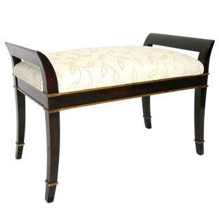 Sutton Place Ebonized Walnut Bench by Randy Esada Designs Inc For Sale