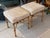 Textile Pair Vintage Faux Bamboo Wood Benches Ottomans Newly Upholstered Quadrille For Sale - Image 7 of 12