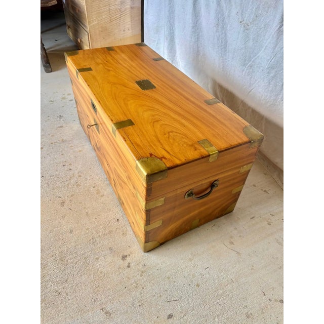19th Century English Camphor Wood Campaign Chest For Sale - Image 6 of 18