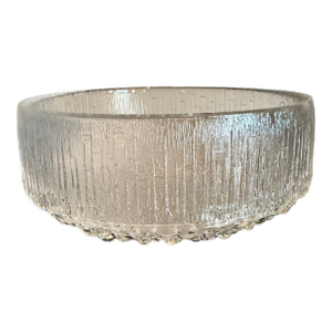 1970s Ice Glass Ultima Thule Footed Bowl by Tapio Wirkkala for Iittala