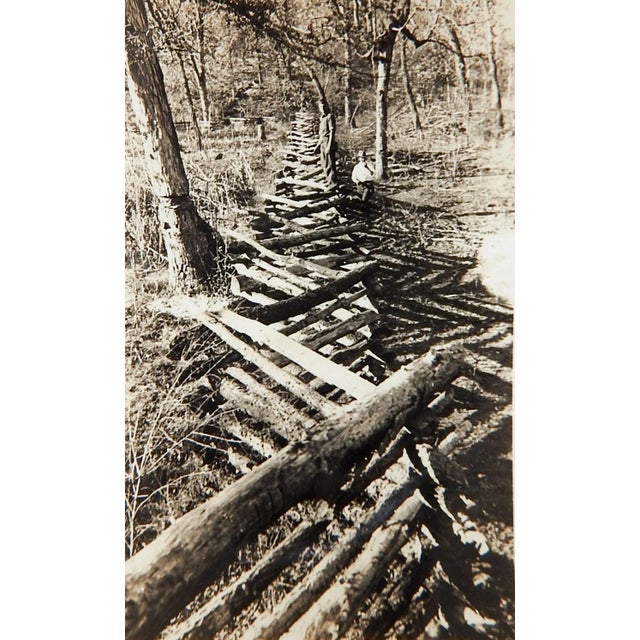Vintage 1920's Snapshot Photograph Zig Zag Split Rail Fence Chairish