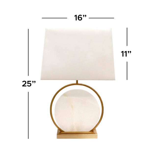 Metal Pasargad Home Orb Marble Table Lamp For Sale - Image 7 of 8