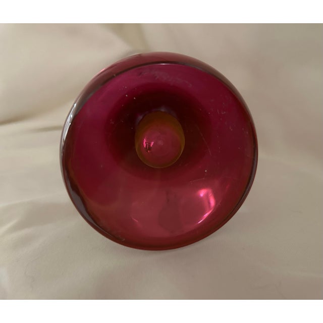 Glass Vintage Swedish Flygsfors Coquille Pink Vase For Sale - Image 7 of 9