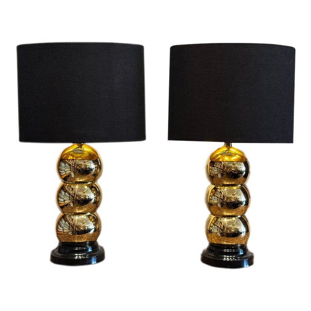 Vintage Kovacs Mid-Century Modern Brass Table Lamps - Pair For Sale