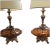 Hollywood Regency Amber Glass Lamp by EF&EF Industries, circa 1970 This vintage gem is a testament to rare and unique...