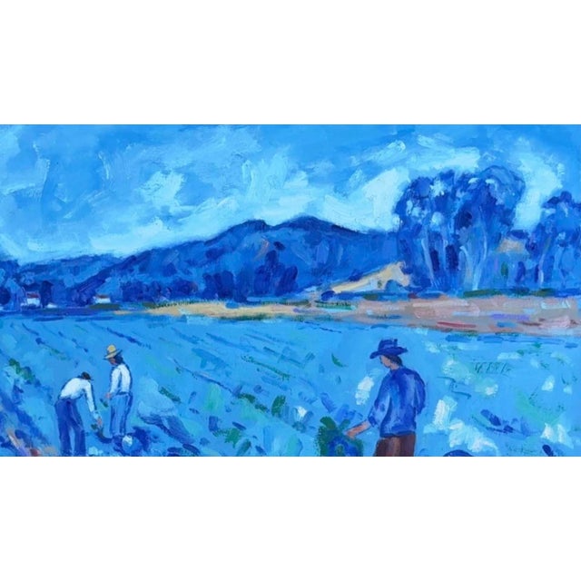 Quiet Places & Journeys — The Harvesters Original oil painting by L Haas, 18 x 24 canvas panel, signed. A quiet rural...