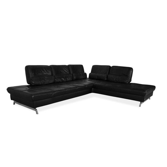 Loft Leather Corner Sofa in Black from Joop For Sale - Image 11 of 11