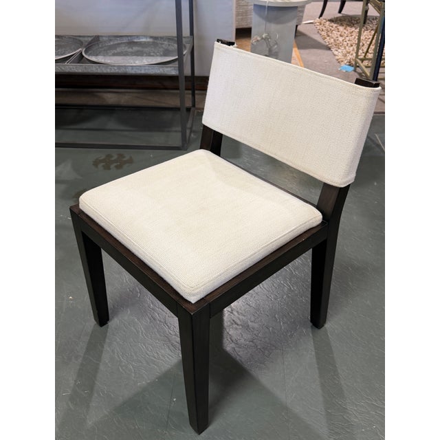 Restoration Hardware Set of 5 Restoration Hardware Barlas Baylar Saddle Brown Oak Art Deco Dining Chairs For Sale - Image 4 of 9