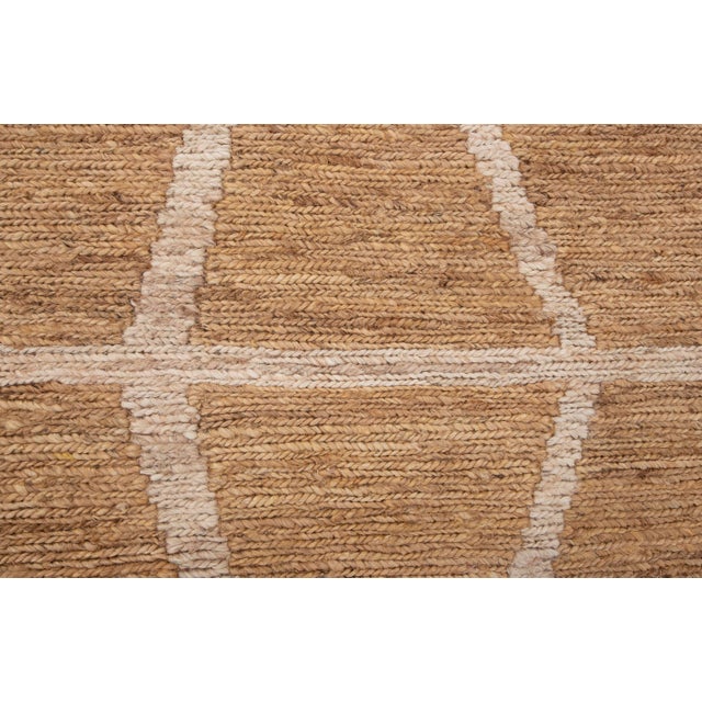 6x9Ft. Natural Jute Premium Soumak Rug For Sale - Image 4 of 18
