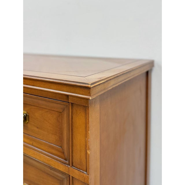 Vintage Dresser Drexel Transitional MCM Nine Drawer Lowboy Brass Handles For Sale - Image 10 of 18