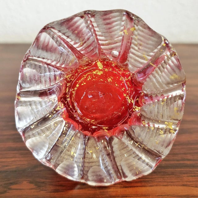 Barovier and Toso Carnelian Red Murano Glass Vase For Sale - Image 9 of 10