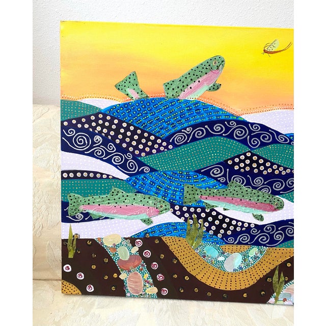 Summers Bounty Abstract Oil on Canvas by Vickie Leigh Krudwig For Sale - Image 4 of 11