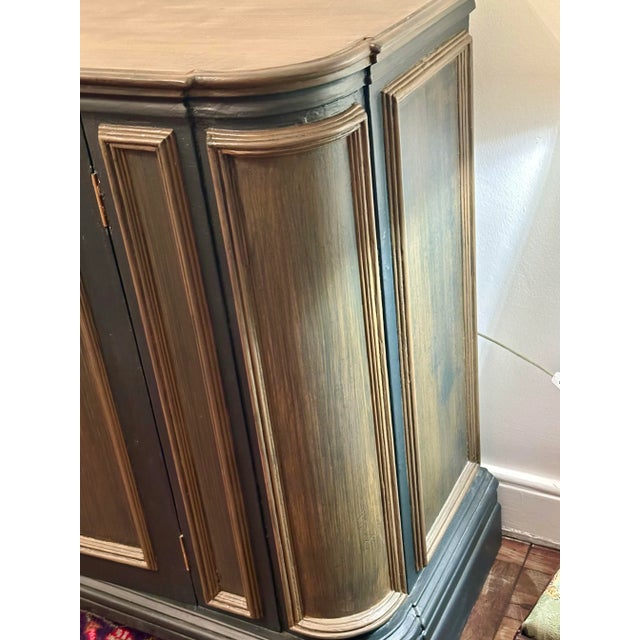Distressed Painted Credenza by Banks Coldstone Co, High Point Nc For Sale - Image 9 of 10