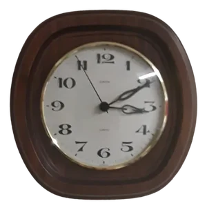 Vintage German Wall Clock with Mahogany Case, Europe, 1980s