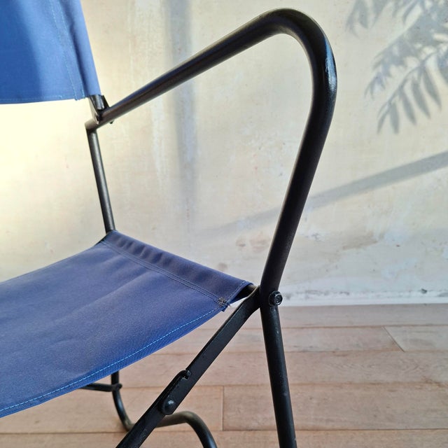 Black French Folding Chairs, 1950s, Set of 2 For Sale - Image 8 of 13