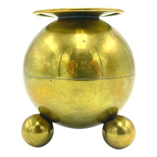 Brass Sphere Candleholder from Gusum Bruk, 1960s For Sale