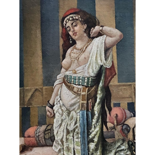 Orientalist School Artist, L'Odalisque, Oil on Canvas, 20th Century, in Very Good conditions. Designed 1920 to 1949