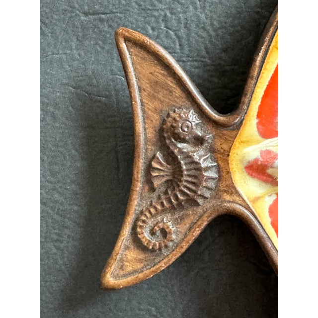 1960s Mid Century California Pottery Decorative Fish Serving Dish For Sale - Image 5 of 12