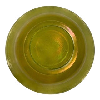 Mid 20th Century Iridescent Citrine Glass Bowl by Imperial Glass For Sale
