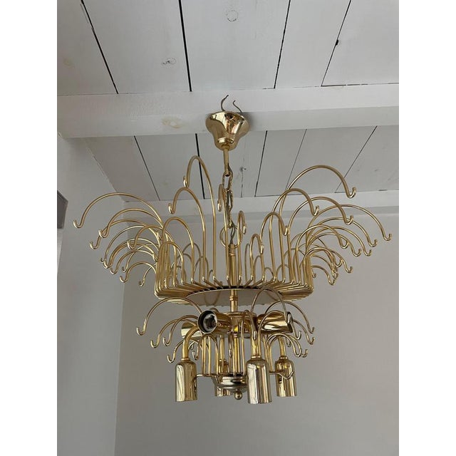 Vintage Glass Chandelier in the style of Paolo Venini, 1970s For Sale - Image 4 of 12