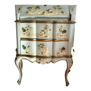 18th/19th Century Venetian Rococo Decoupage & Painted Chinoiserie Writing Desk For Sale