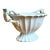 Ironstone Fluted Ceramic Footed Orchid Bowl For Sale