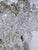 Vintage Hollywood Regency Floral Embossed Brass French Crystal Basket Chandelier For Sale - Image 4 of 8