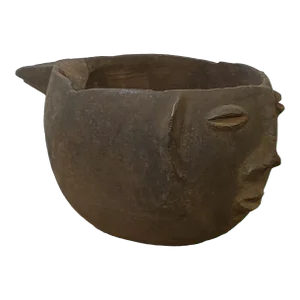 Kuba Wooden Cup Figural Head Congo